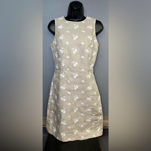 Women’s Michael Kors Floral Linen Mini Dress - Picture 1 of 3